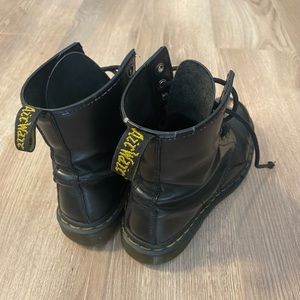 Doc Martens boots,  well loved. With DM box